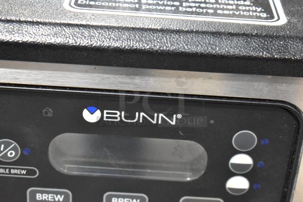 2020 Bunn ICB SH Stainless Steel Coffee Machine, countertop model, includes hot water dispenser, visible control panel.