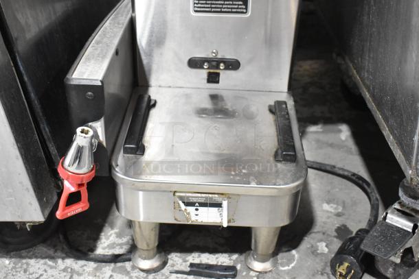 2020 Bunn ICB SH stainless steel commercial coffee machine with hot water dispenser, visible wear, 120/208V, 1 phase.