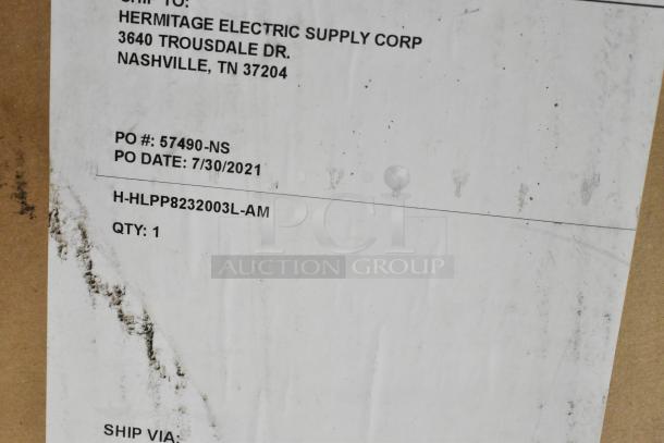 Label on package showing shipping details for metal orange piece, PO #: 57490-NS, PO Date: 7/30/2021. Item is scratch and dent.
