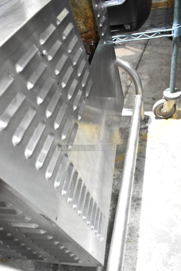 Cleveland stainless steel commercial tilting kettle. Floor style, robust build, visible vent pattern. Ideal for large-scale cooking.