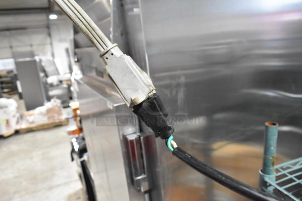 Stainless Steel Electric Deep Fat Fryer with visible power cable, 115 volts, 1-phase, countertop design, used condition.