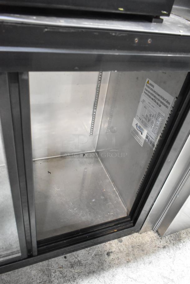 Avantco 178UBB48SHC metal commercial 2 door undercounter cooler, used. Features interior labels, 115V, 1 phase.