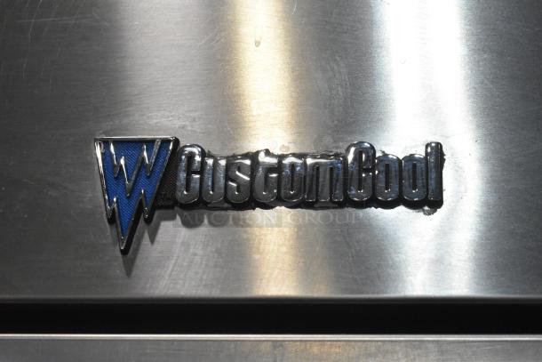 CustomCool Stainless Steel Single Door Commercial Cooler, 115/208 Volts, 1 Phase, with brand logo visible on the door.