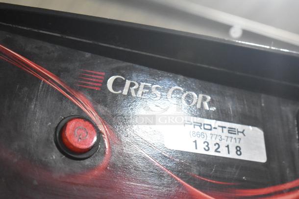 CresCor H137UA12D metal heated holding cabinet, features commercial casters, 115V, 1 phase, with a visible Pro-Tek label.