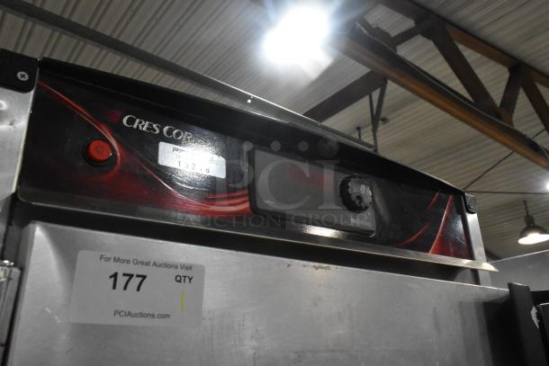 CresCor H137UA12D Heated Holding Cabinet, metal, commercial casters, 115V, 1 Phase; features control panel and PCI Auctions label.