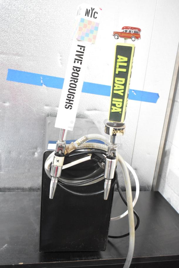 Brood V2PX Metal Nitro Cold Brew Tap Dispenser with 2 handles, 220V, 1 phase, commercial grade, excellent condition.