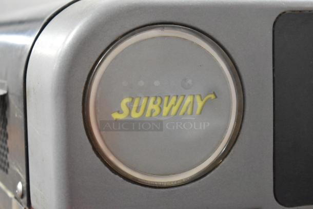 Turbochef Encore 2 rapid cook oven, metal, commercial countertop model, 208/240V, 1 phase, Subway branding visible.