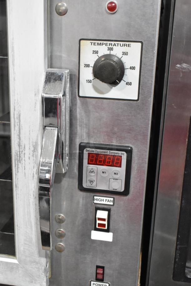 Deluxe HSM-4 stainless steel oven proofer, temperature dial, digital display, and fan control. 120/220V, 1 phase.