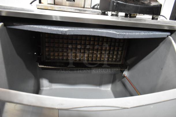 2016 Ice-O-Matic ICEU150GA6 commercial ice machine, metal finish, self-contained, 115V, 1-phase, open interior view.