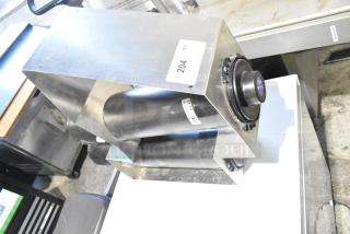 BRAND NEW San Jamar Eagle EZ Fit stainless steel cup dispenser. Some scratches visible. Tag with "204" marking.