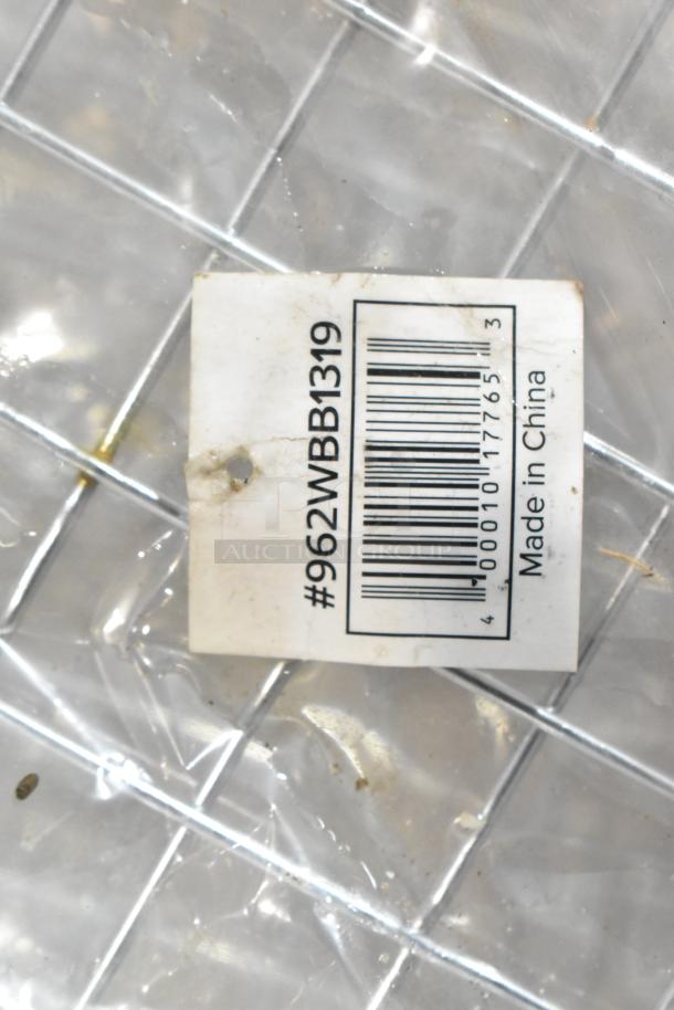 Pallet lot of various items with a label showing #962WBB1319, Made in China. Includes metal baskets, grease filters.