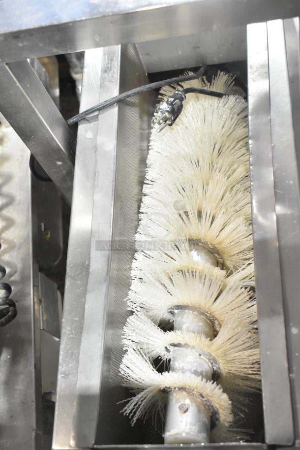 AyrKing BBS-U metal commercial breading sifting station, 115/230V, 1 phase, features visible brush and cord, in good condition.