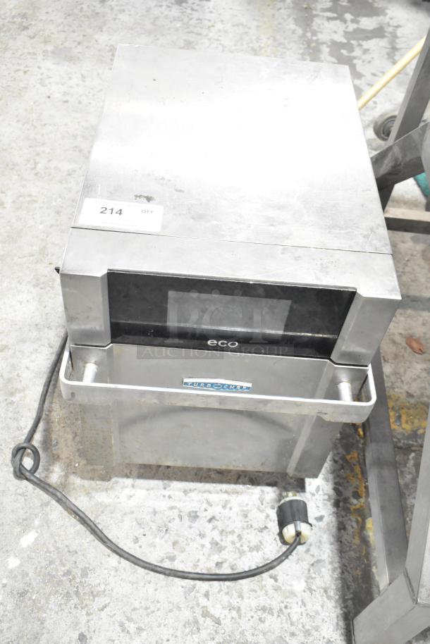 2019 Turbochef ECO countertop rapid cook oven, stainless steel, 208/240 volts, 1 phase, with visible branding and power cord.