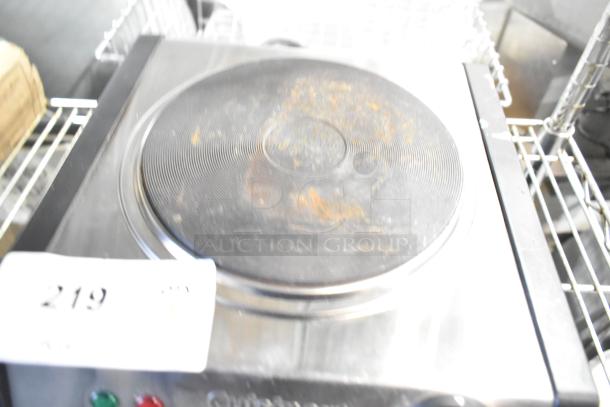 Cuisinart CB-30 metal countertop single burner range, 120 volts, used condition with visible rust on burner surface. Model CB-30.