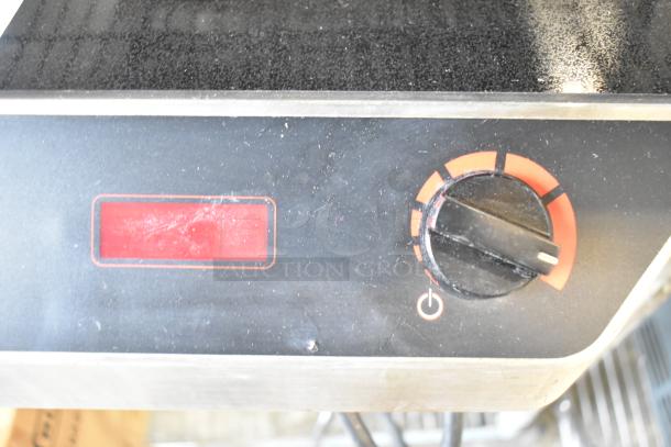 CookTek MC1800 induction range, stainless steel, single burner, digital display, power dial, 120V, 1 phase, commercial use.