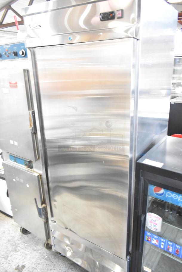 Avantco 178SS1RHC stainless steel commercial single door cooler, 115V, 1 phase, excellent condition.