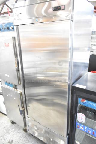 Avantco 178SS1RHC stainless steel commercial single door cooler, 115V, 1 phase, excellent condition.