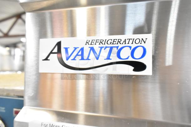 Avantco 178SS1RHC Stainless Steel Cooler label, single door, commercial use, 115V, 1 phase, durable construction.