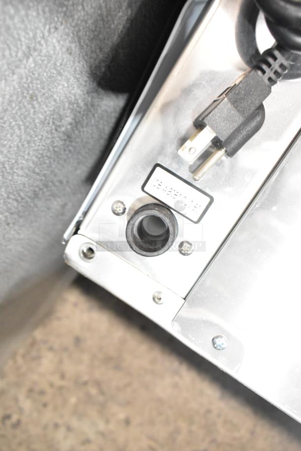 Stainless steel power inlet of 2025 Avantco 194MCF430A commercial ice machine head, 115V, 1 phase.