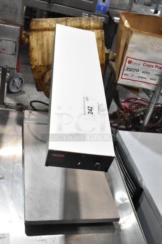 Hatco GRFFB Glo Ray metal food warming strip, 120V, 1 phase, in good condition, with visible model label.