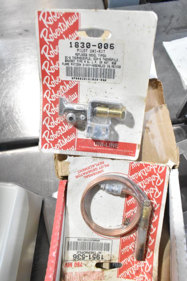 Tier lot including Robertshaw Pilot Uni-Kit, model 1830-006, with packaging. Includes kegerator hoses and couplers.