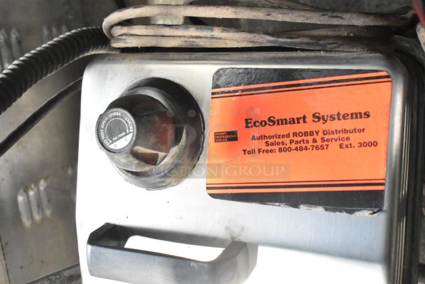 Robby VS3000 Metal Commercial Dry Steam Cleaner, 115 Volts, 1 Phase. EcoSmart Systems distributor label visible.