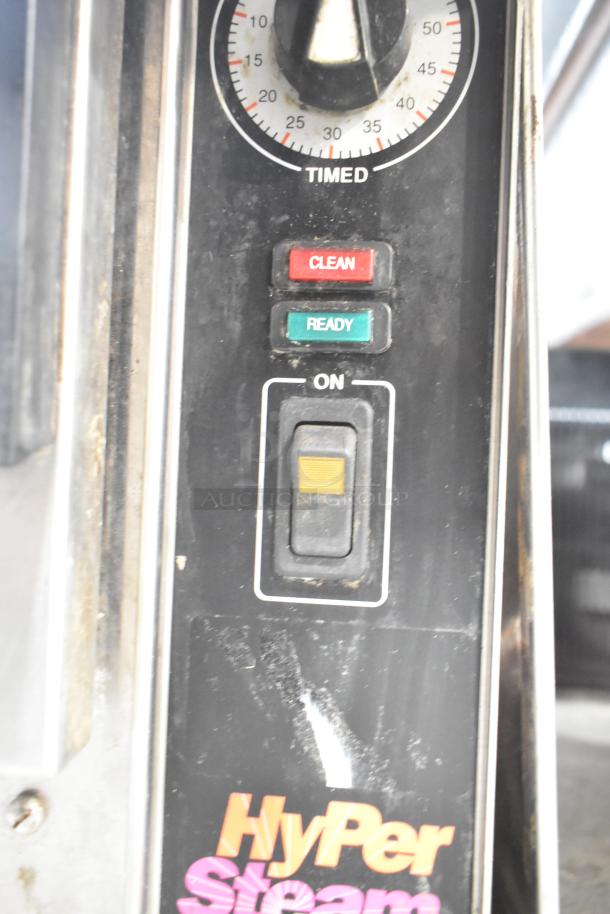 Groen HY-3E HyPer Steam Control Panel showing timer, clean and ready indicators, and on switch.