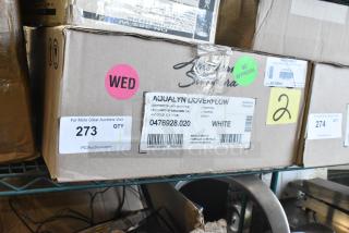 Box of BRAND NEW American Standard Aqualyn 0476928.020 sink, white vitreous china, 20 3/8"x17 3/8", 4" centerset.