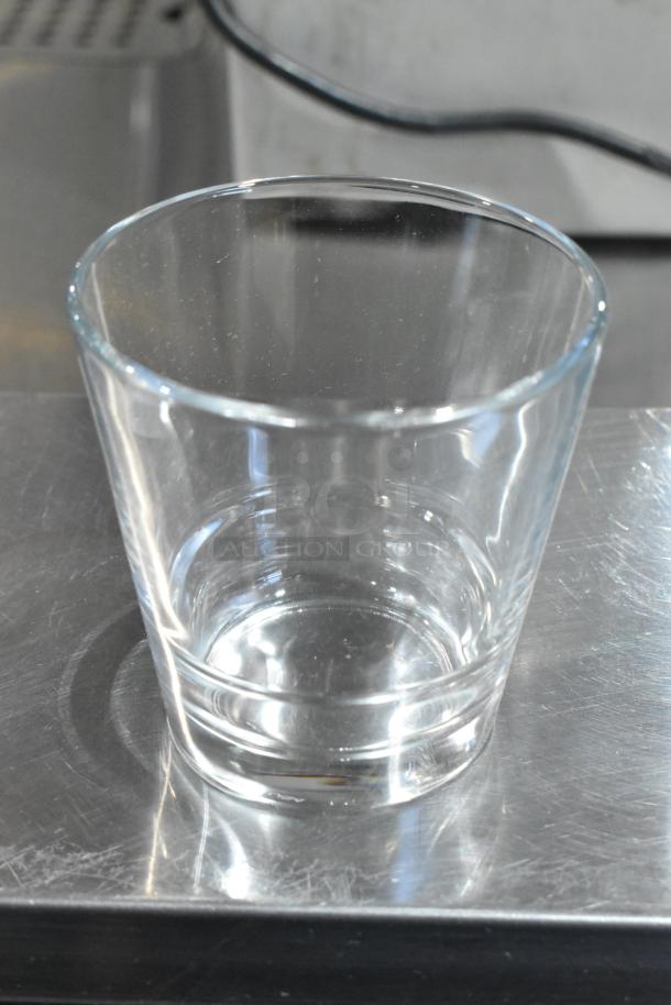 Arcoroc H3032 Stack Up 10.5 oz. customizable rocks glass, clear, brand new with minor scratches, by Arc Cardinal.