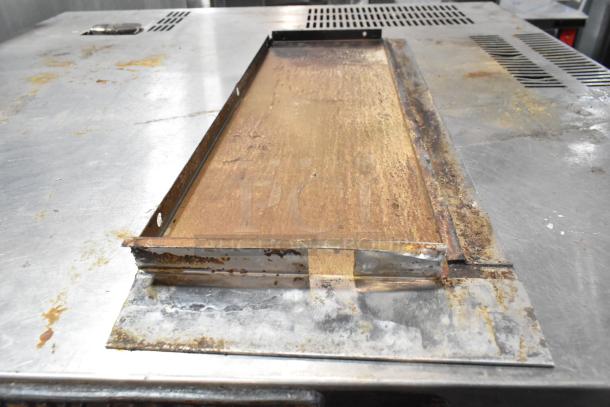 Bakers Pride 456GDCOER21 stainless steel convection oven, view-through doors, metal racks, thermostatic controls, on metal legs.