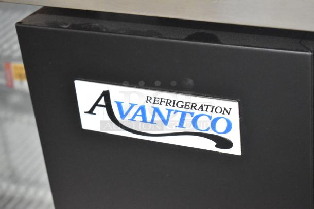 BRAND NEW Avantco 178UDD72HC Commercial Kegerator, scratch and dent, black metal, dual tap, 3 half-keg capacity.