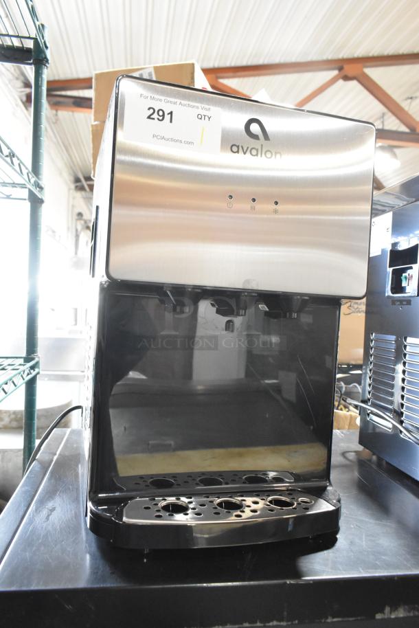 Avalon A11-CTTL metal commercial countertop water dispenser, 115 volts, 1 phase, stainless steel finish, front view.