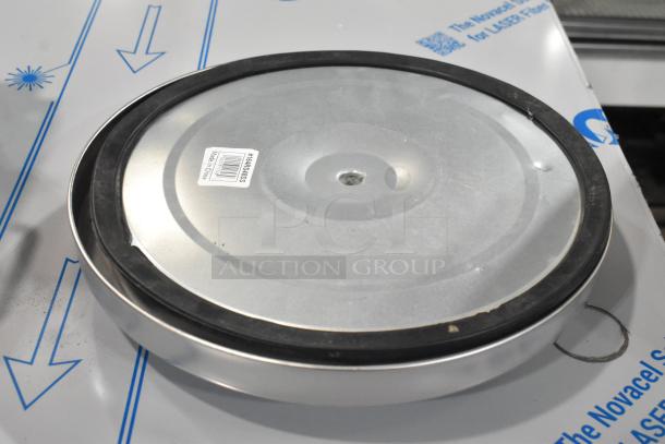 Chrome stanchion base, scratch and dent, new condition, visible label reads "#HG-SRDSS Made in China".