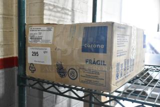 Box of Corona by GET Enterprises PA1101807324 Actualite 6.4 oz. bright white porcelain ramekins, brand new, labeled as fragile.