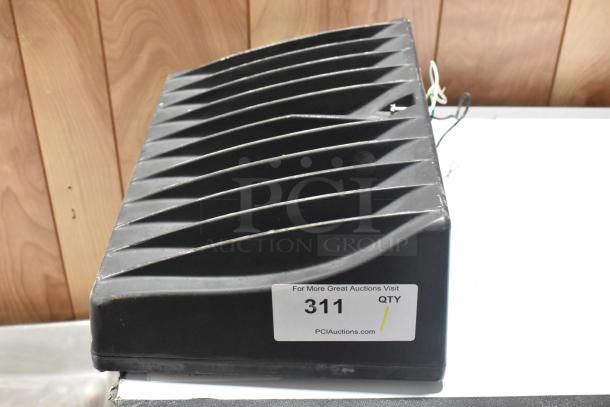 General Electric GE WMRETRO3-088 light, black, vented design, moderate wear, marked with auction tag 311.