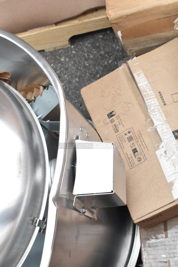 North American Kitchen 20-D.1 metal rooftop mushroom fan exhaust, 115V, 1 phase. New condition, metal construction.