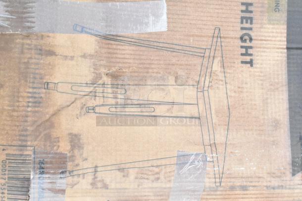 Aarco PHSIB 22.25"x59.5" black double-sided poster holder in packaging, new condition with minor box wear.