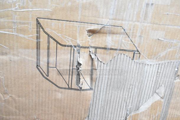 Cardboard box with visible scratch and dent, showing a line drawing of a host station. Item is brand new, as described.