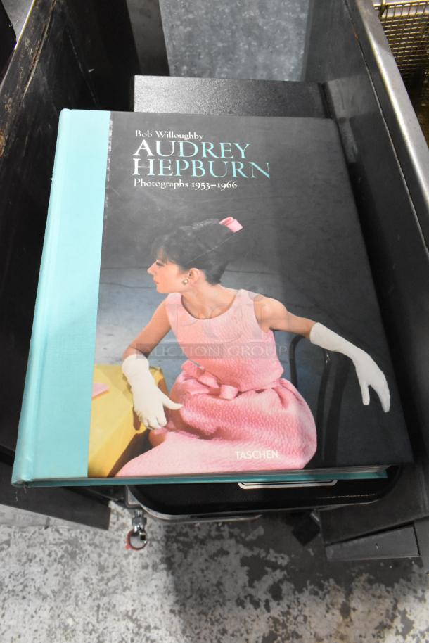 Bob Willoughby's "Audrey Hepburn: Photographs 1953-1966" book by Taschen, hardcover, in good condition.