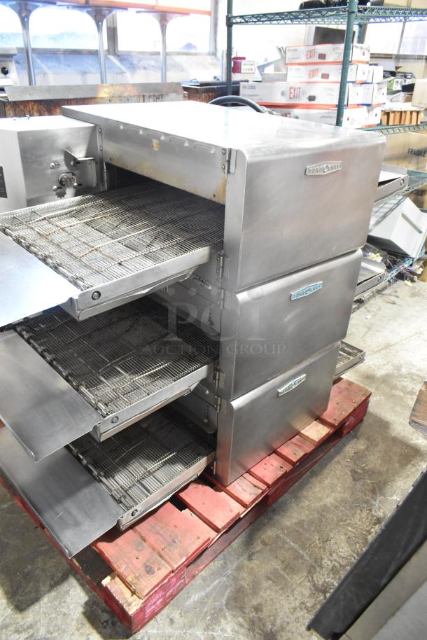 Three 2017 Turbochef HhC2020 stainless steel commercial electric conveyor ovens, 208/240V, 3 phase. Excellent condition.