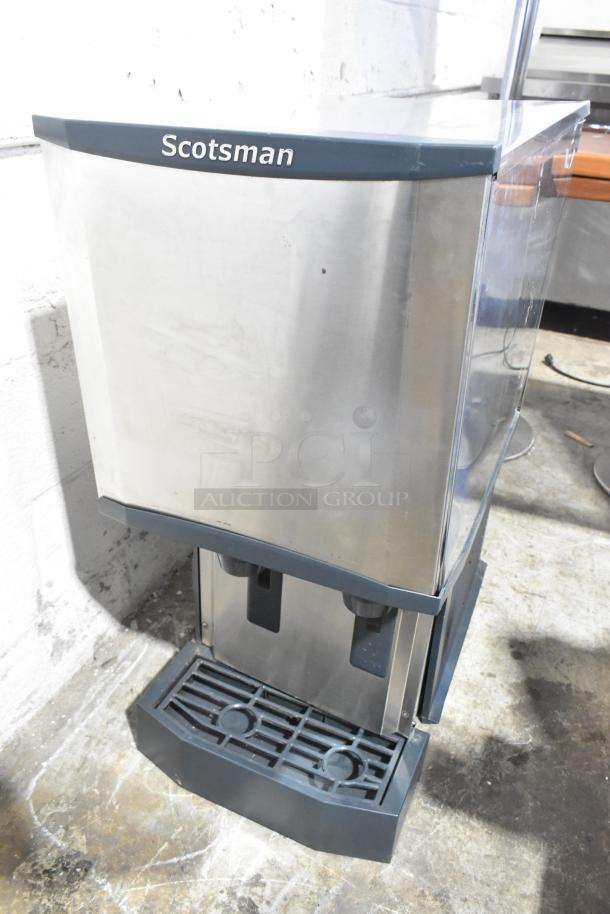 2018 Scotsman HID312A-1A stainless steel commercial countertop nugget ice machine and water dispenser, hands-free, 115V.