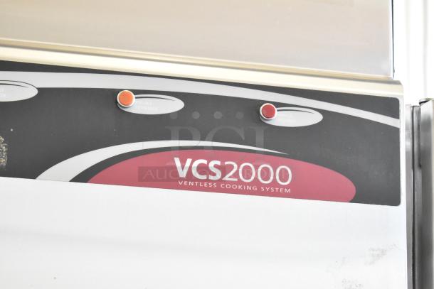 Wells VCS2000 Ventless Hood Cooking System with GSS Electric 2 Bay Fryer on casters; 208V, 3 Phase; controls shown.