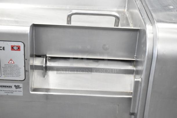 Treif Felix 100-CE industrial food dicer, stainless steel, floor style, 800kg/hour capacity, 208/250V, 3 phase.