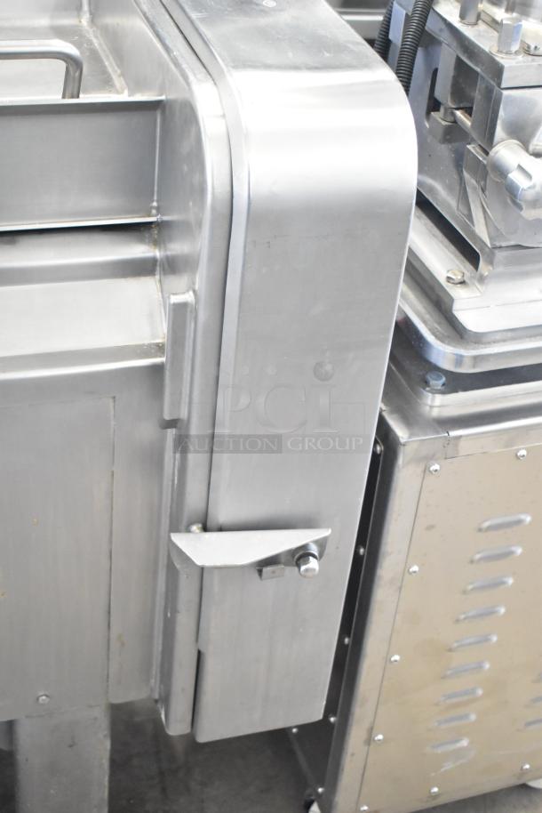 Treif Felix 100-CE industrial food dicer, stainless steel, 800kg/hour capacity, 208/250V, 3-phase. Used condition.