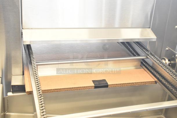 Belshaw Adamatic TG-50 Thermoglazing Station, stainless steel, commercial casters, 208V, 1 phase, excellent condition.