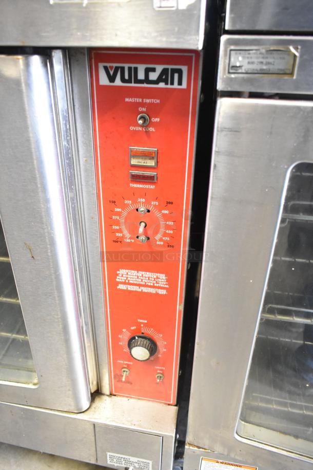 Vulcan VC4GD-10 commercial convection oven with view-through doors and thermostatic controls; used condition.