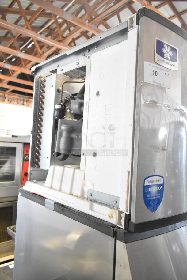 2021 Manitowoc IYT0420A-161X ice machine on SPA160 dispenser. Stainless steel, commercial use, 115V, good condition.
