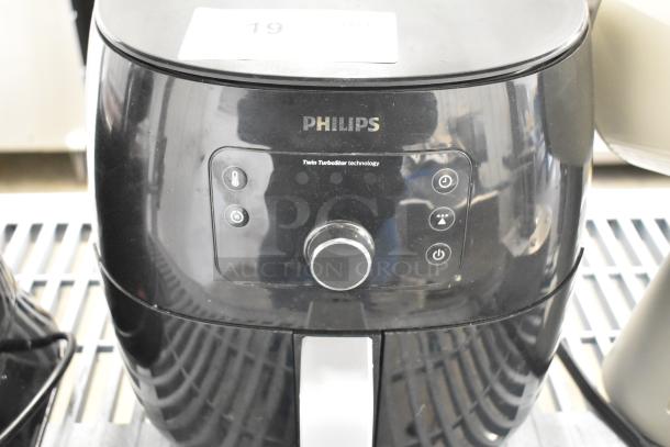 Philips HD96654 countertop air fryer with Twin TurboStar technology. Features digital controls. 120 Volts, 1 Phase.