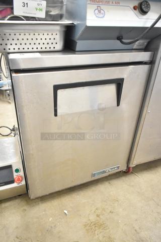 2021 True TUC-24F-HC undercounter freezer, single door, on casters, 115V, good condition, stainless steel exterior.