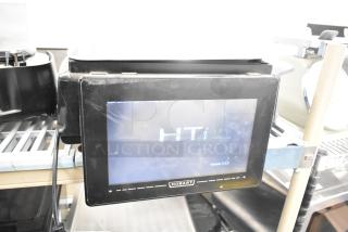 2016 Hobart HTi-7LH metal commercial countertop food portioning scale, tested and working, touchscreen display showing "HTi".